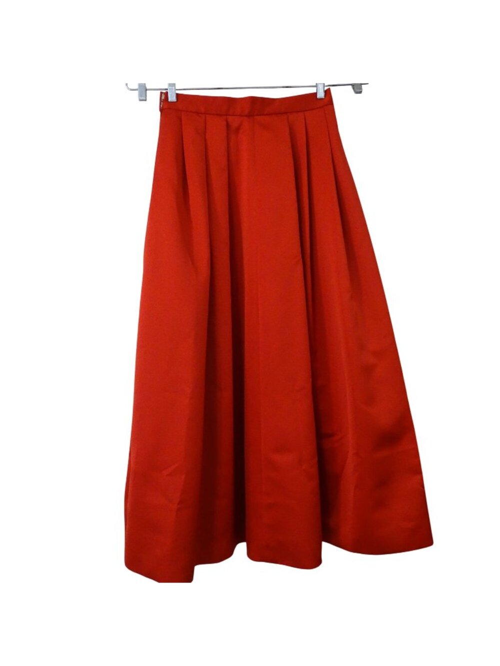 Vintage 80s 90s Blacktie Oleg Cassini Red Maxi A-Line Full Skirt Size 12 Formal